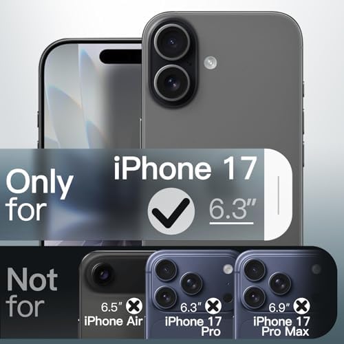  JETech MagneticCover iPhone 17 Black Shockproof MagSafe Case
| JETech Retro Matte Translucent Slim iPhone 17 Case
| JET