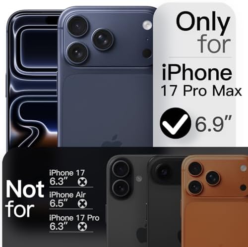  JETech Slim Magnetic Cover iPhone 17 Pro Max Dark Blue MagSafe Compatible
| JETech Ultra Thin Minimalist Case iPhone 17