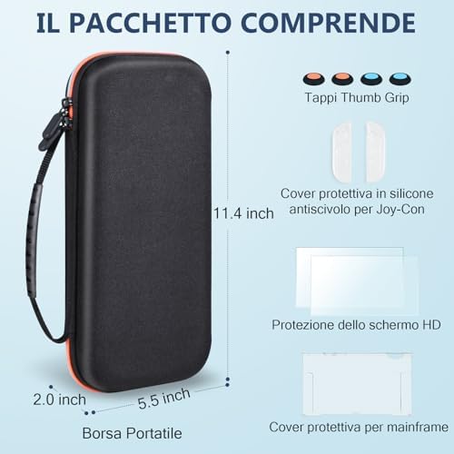  Custodia Compatibile con Switch 2 Protettiva per Giochi e Accessori
| Longyi Custodia Rigida Antiurto e Impermeabile pe