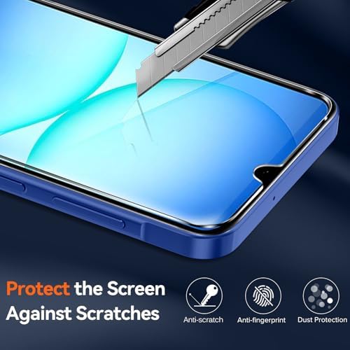  iVoler Transparent Anti-Yellowing Cover per Samsung Galaxy A17 4G / 5G - Shockproof Military Grade 2 Pieces Tempered Gl